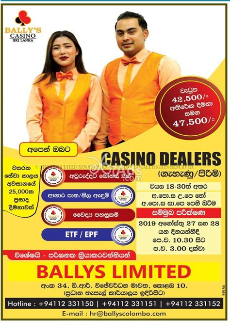 casino job vacancies in sri lanka|World Casino Jobs : Colombo Casino Employment.